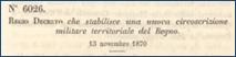 Regio Decreto 13 novembre 1870